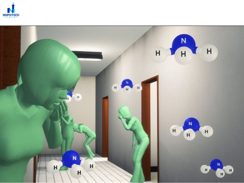 Khí NH3 gây ra rất nhiều tác hại đối với sức khoẻ con người và môi trường