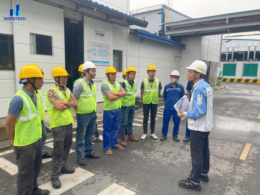 Đội ngũ kỹ sư chuyên môn cao của NOPOTECH nhà máy Đồng Tâm triển khai dự án