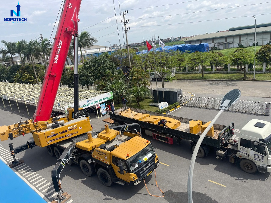 NOPOTECH vận chuyển hệ thống, trang thiết bị đến tận nhà máy