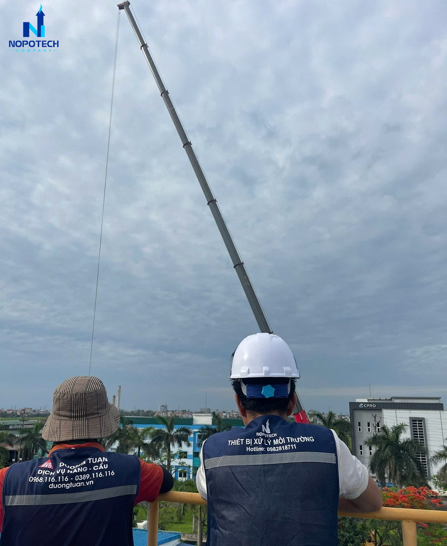 Dự án lắp đặt tháp hấp thụ xử lý khí thải tại SONOPEX được thực hiện bởi đội ngũ kỹ sư giỏi của NOPOTECH