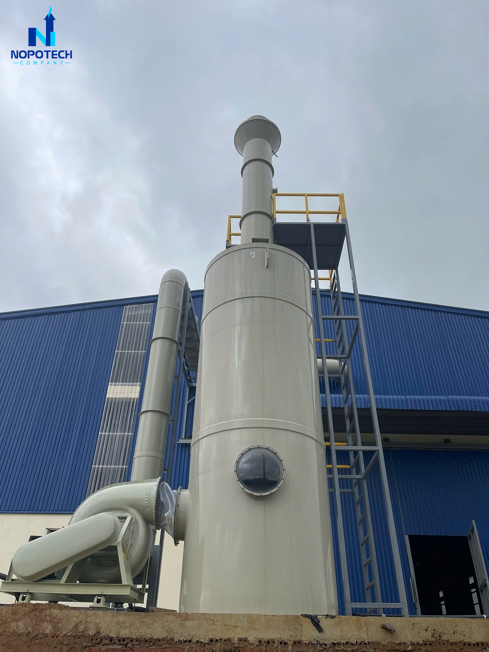 NOPOTECH tính toán, thiết kế hệ thống xử lý khí thải đạt chuẩn theo phương pháp hấp thụ