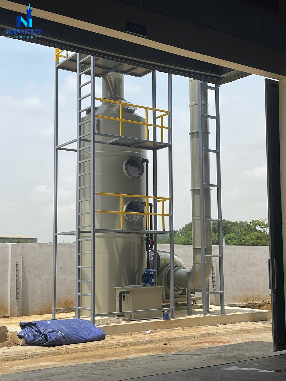 NOPOTECH trực tiếp tiến hành công đoạn lắp đặt hệ thống để tiến tới nghiệm thu dự án