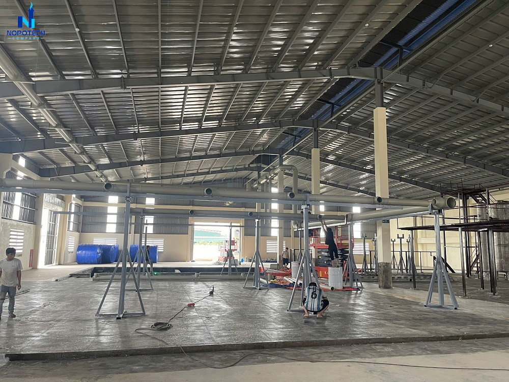 Tiến hành các công đoạn lắp đặt để đưa hệ thống đi vào hoạt động phục vụ xử lý khí thải cho nhà máy mới