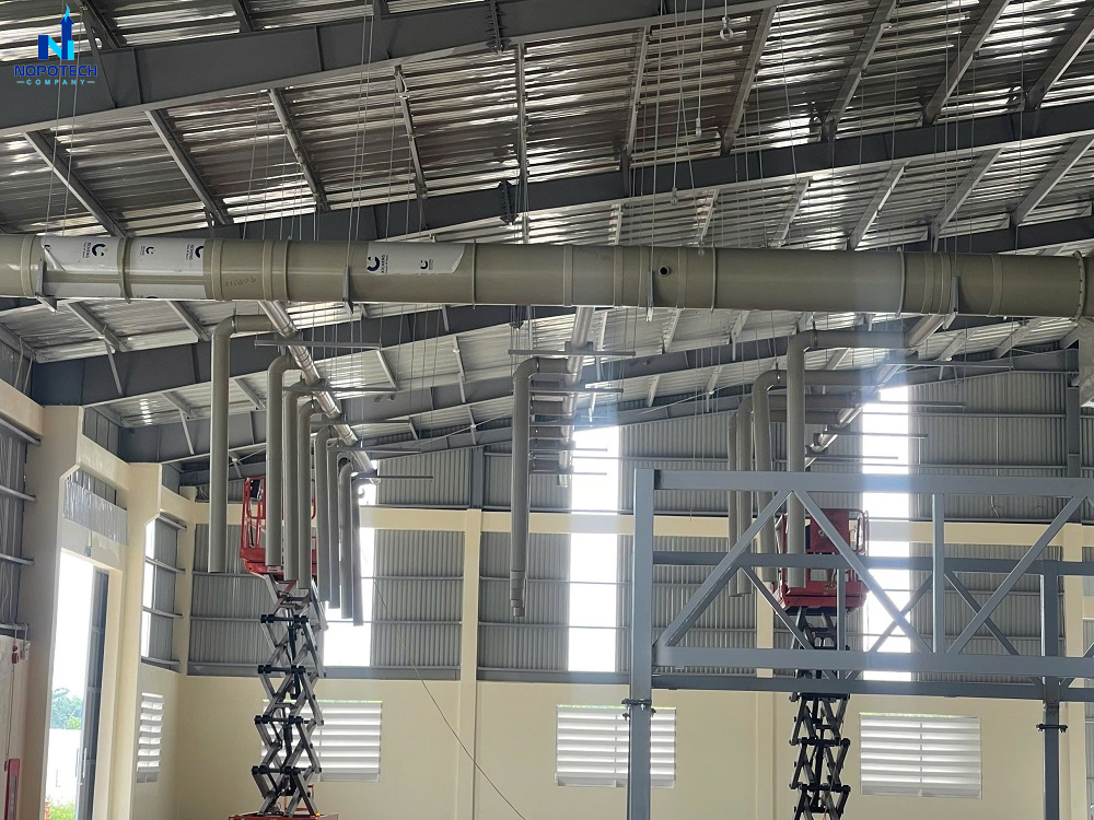 Cận cảnh dự án hệ thống xử lý khí thải tại nhà máy sản xuất đồng sunfat tại Bỉm Sơn - Thanh Hóa do NOPOTECH phụ trách