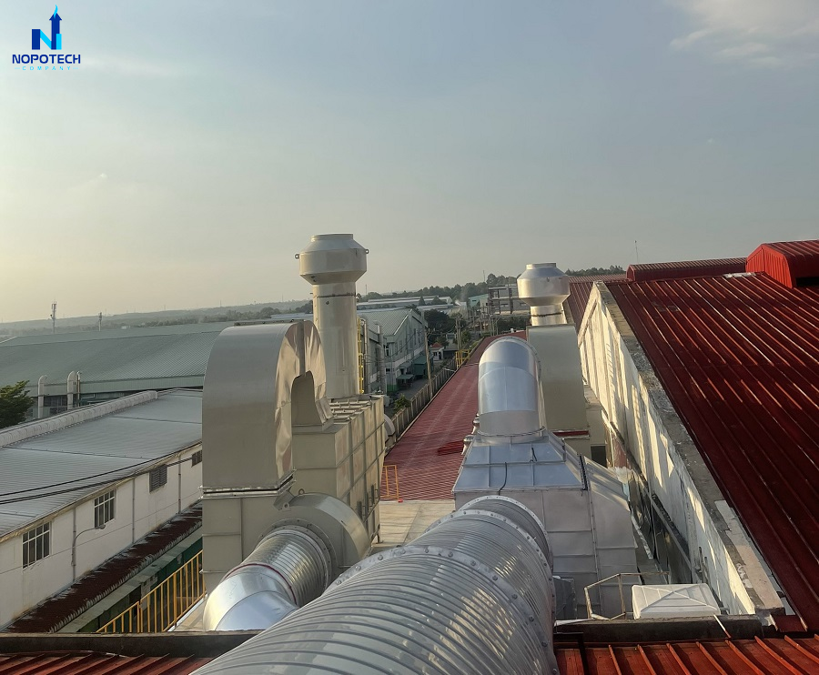 Dự án thiết kế, lắp đặt giải pháp xử lý khí thải tại Hưng Yên do NOPOTECH triển khai
