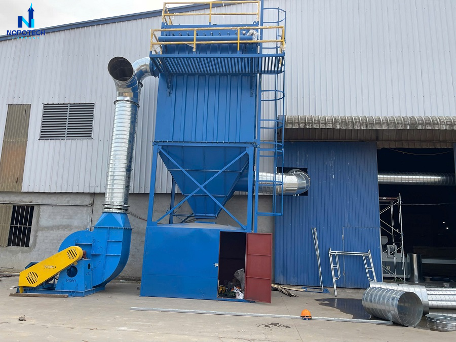 Dự án lắp đặt hệ thống lọc bụi tại Hà Nội với công nghệ lọc bụi túi vải của NOPOTECH