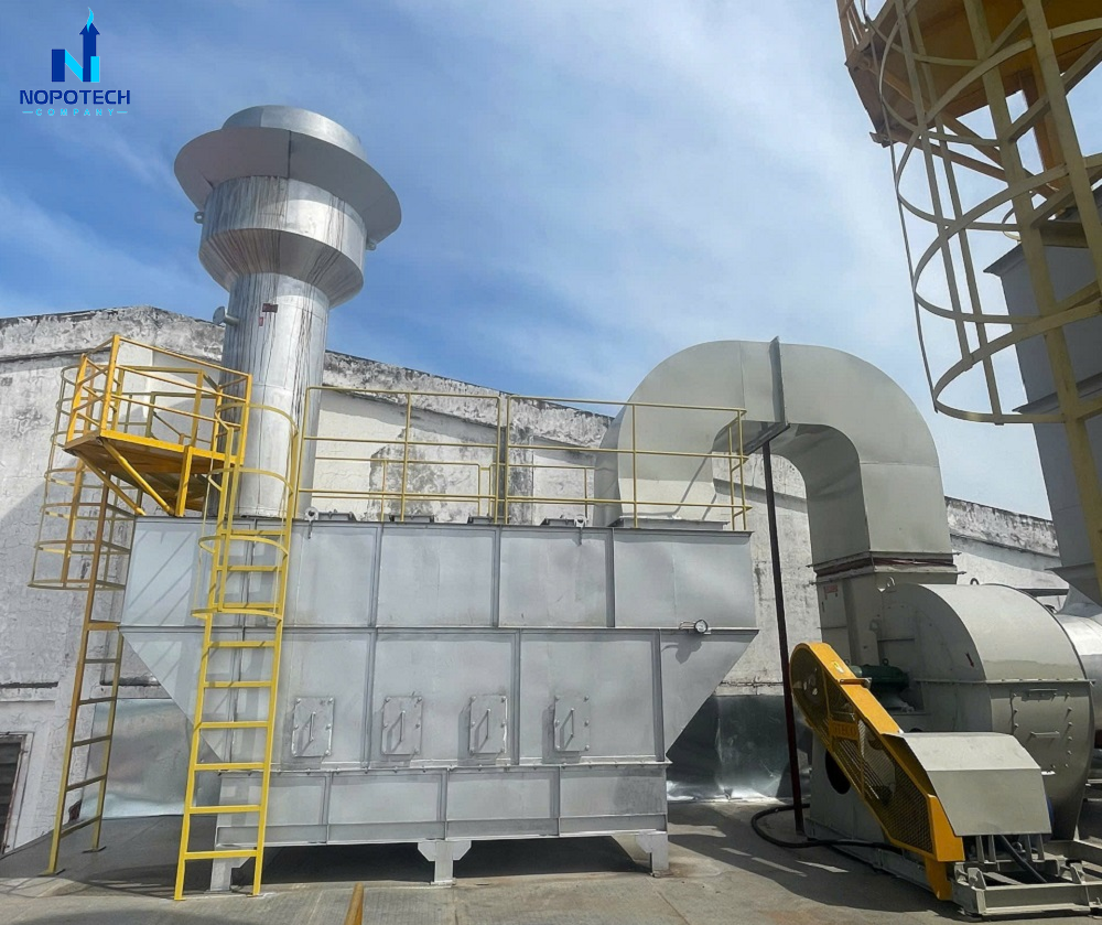Dự án tháp hấp phụ khí thải ứng dụng than hoạt tính của NOPOTECH
