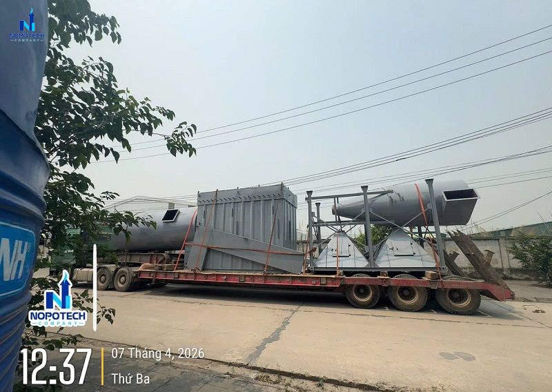 hệ thống xử lý khí thải lò nấu nhôm tại Kim Đại Phát QN