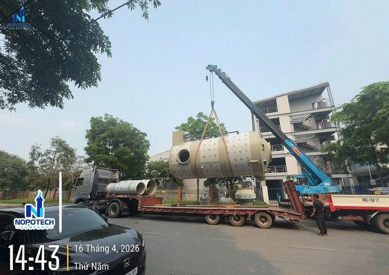 thiết bị xử lý khí thải nhà máy điện tử Fine MS Vina