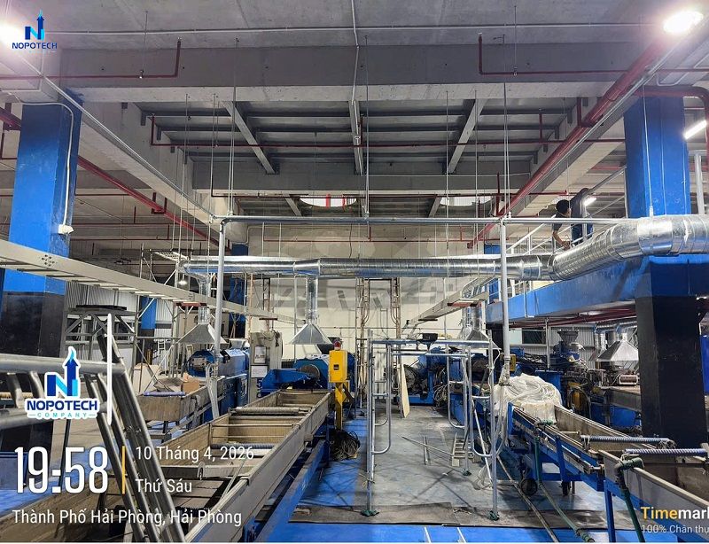 Dự án xử lý khí thải ép nhựa bằng tháp hấp phụ than hoạt tính tại Kyungnam Hải Phòng