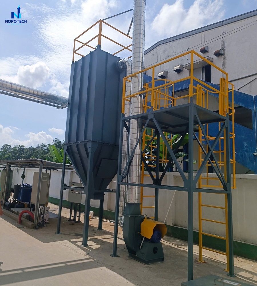 hệ thống lọc bụi túi vải công nghiệp tại Grandbound Hải Phòng