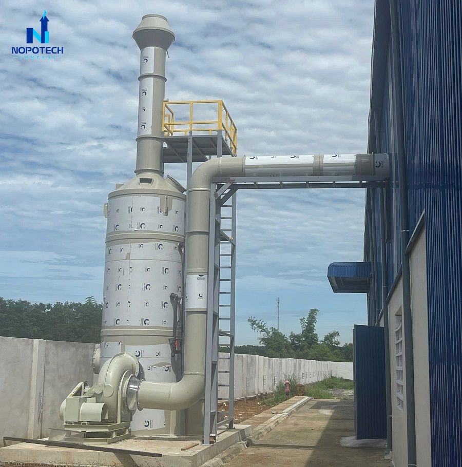 Tháp hấp thụ là 1 trong các hệ thống xử lý khí thải ngành xi mạ phổ biến