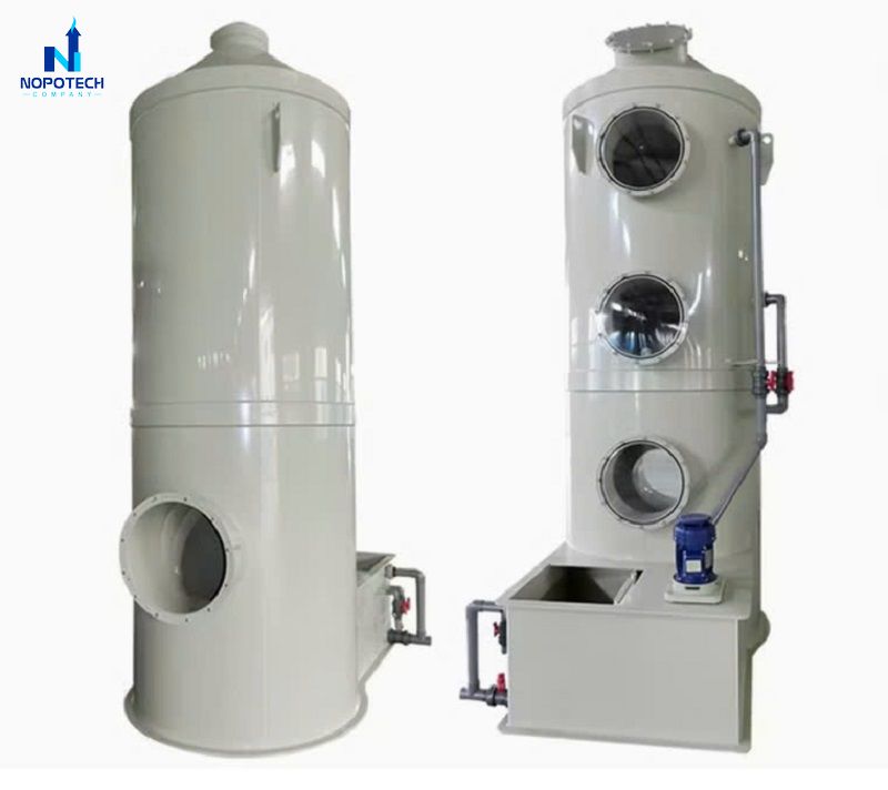 Hệ thống tháp hấp thụ trong Xử lý khí thải phòng thí nghiệm