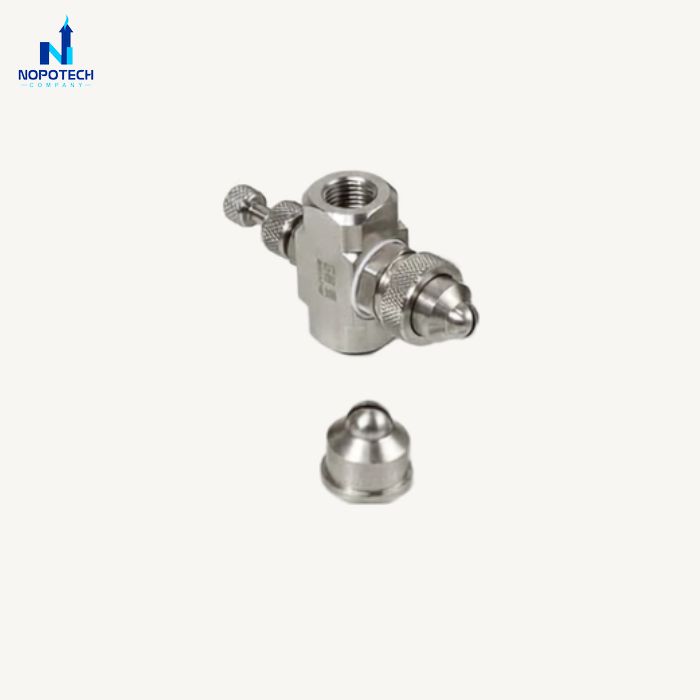 Cấu tạo béc phun nguyên tử hỗn hợp nước và khí hình rẻ quạt inox 304