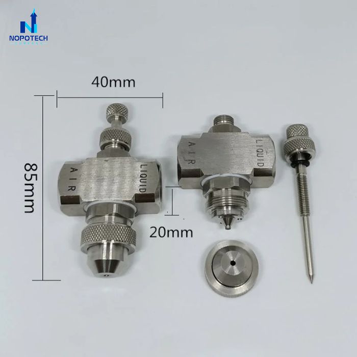 Cấu tạo của béc phun nguyên tử hỗn hợp nước và khí loại siphone inox 304
