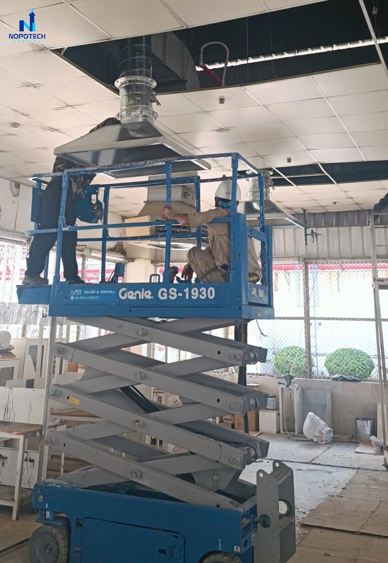 Dự án hệ thống xử lý khí thải phòng pha sơn tại Nitori