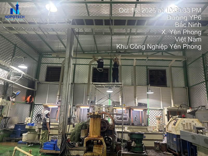 Hình ảnh dự án cải tạo hệ thống xử lý khí thải cho công ty Fine MS Vina
