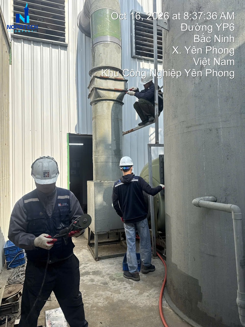 Dự án di chuyển và cải tạo hệ thống xử lý khí thải tại seoul metal