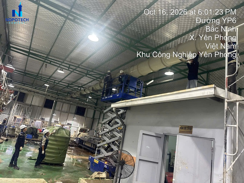 Dự án di chuyển và cải tạo hệ thống xử lý khí thải tại seoul metal