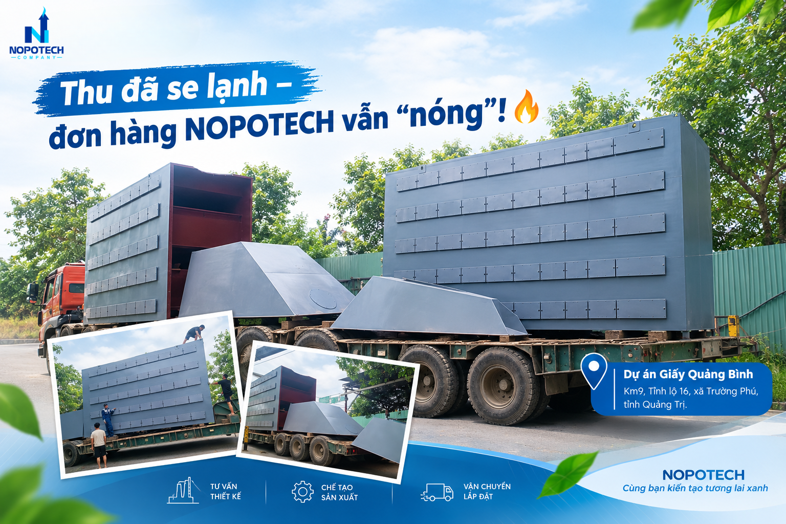 Dự án hệ thống tháp hấp phụ xử lý khí thải nhà máy giấy Quảng Bình