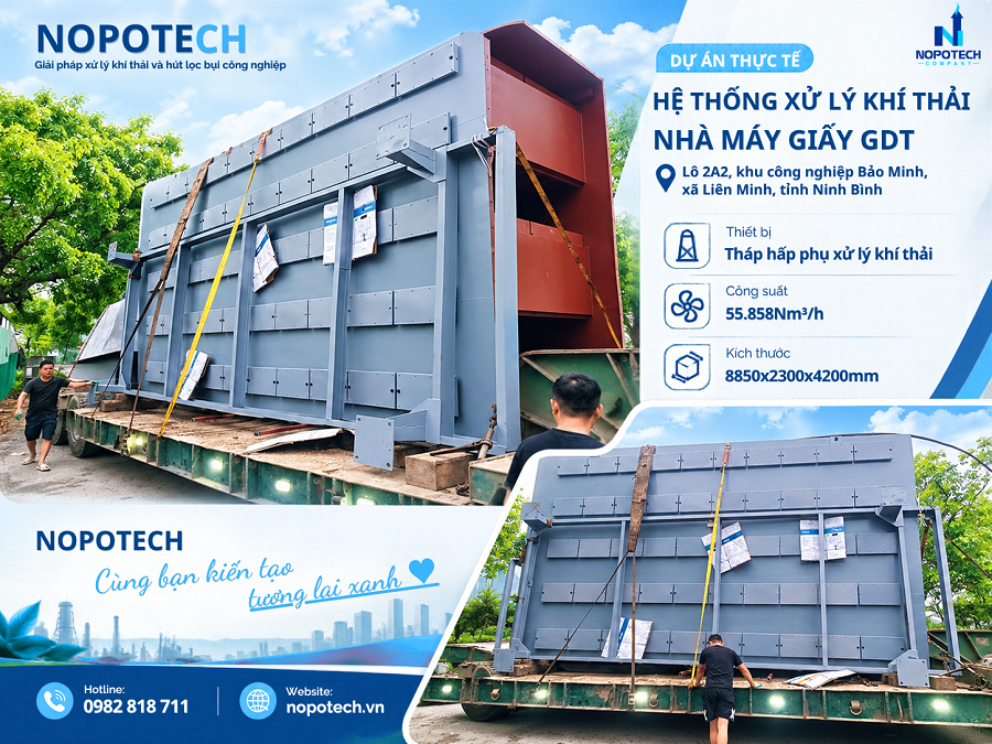 Dự án hệ thống xử lý khí thải nhà máy giấy GDT Ninh Bình