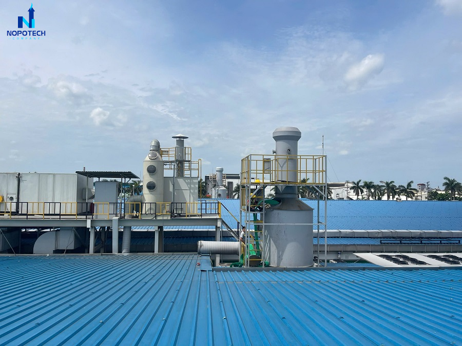 dự án lắp đặt tháp hấp thụ