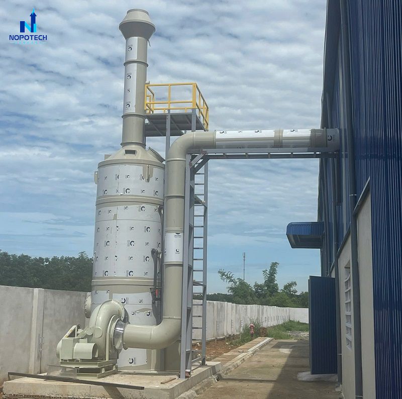 tháp hấp thụ đệm bằng nhựa PP