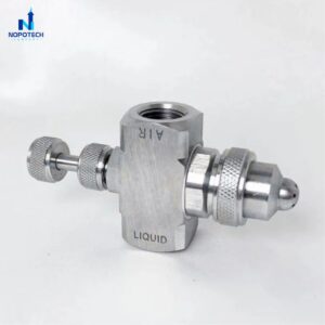 Béc phun nguyên tử hỗn hợp khí và nước 6 lỗ inox 304