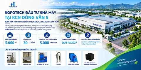 Nopotech đầu tư nhà máy tại KCN Đồng Văn