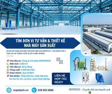 Nopotech tìm kiếm đơn vị tư vấn thiết kế nhà máy mới