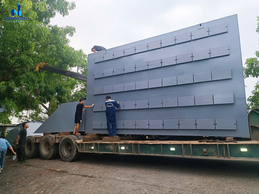 dự án hệ thống tháp hấp phụ xử lý khí thải nhà máy giấy quảng bình